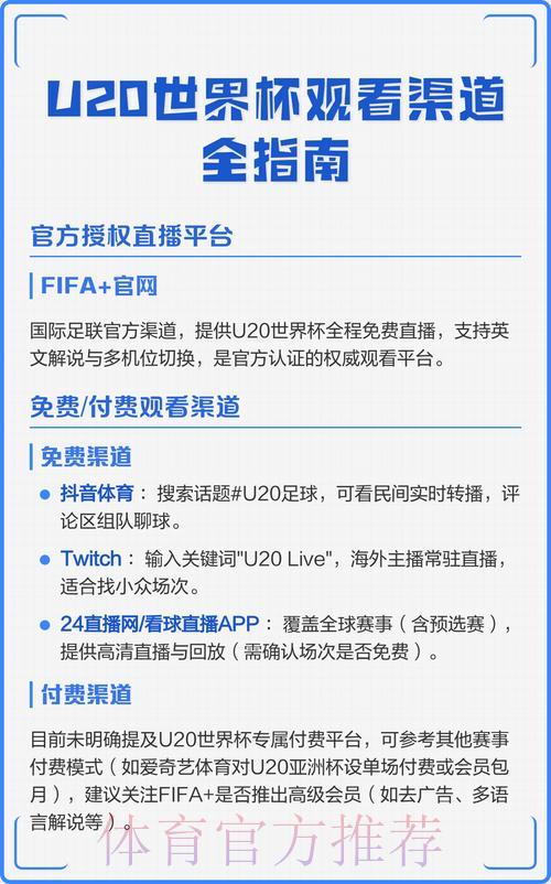 世界杯直播观看渠道全面汇总指南